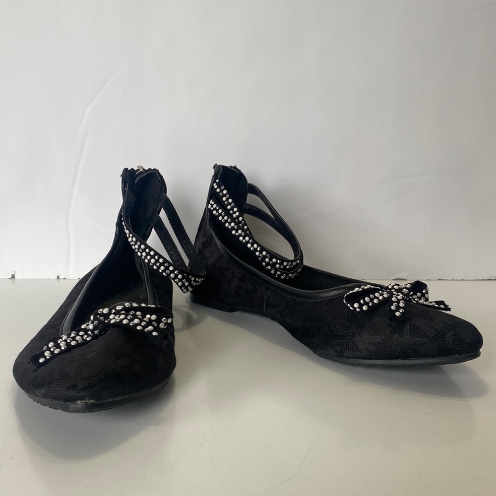 Michael Kors Black Perlina Flats (Size 2)